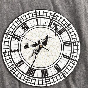 Peter Pan Black and White Wall Clock